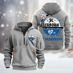 SC Paderborn Hoodie Half Zipper, Gift For SC Paderborn Fan BDE051626444 - Gray