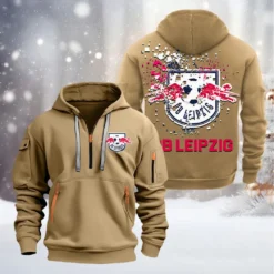 RB Leipzig Hoodie Half Zipper, Gift For RB Leipzig Fan BDE051626445 - Khaki