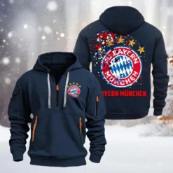 FC Bayern Munchen Hoodie Half Zipper, Gift For FC Bayern Munchen Fan BDE051626447 - Vavy