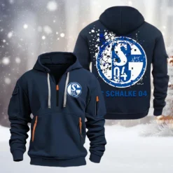FC Schalke 04 Hoodie Half Zipper, Gift For FC Schalke 04 Fan BDE051626450 - Vavy