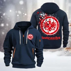 Eintracht Frankfurt Hoodie Half Zipper, Gift For Eintracht Frankfurt Fan BDE051626451 - Vavy