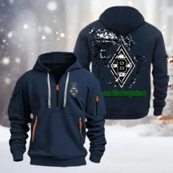 Borussia Monchengladbach Hoodie Half Zipper, Gift For Borussia Monchengladbach Fan BDE051626452 - Vavy