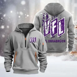 VfL Osnabruck Hoodie Half Zipper, Gift For VfL Osnabruck Fan BDE051626456 - Gray