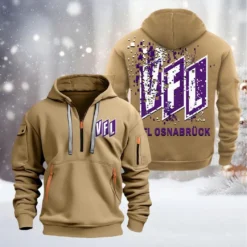 VfL Osnabruck Hoodie Half Zipper, Gift For VfL Osnabruck Fan BDE051626456 - Khaki
