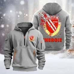 Energie Cottbus Hoodie Half Zipper, Gift For Energie Cottbus Fan BDE051626459 - Gray