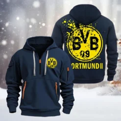 Borussia Dortmund II Hoodie Half Zipper, Gift For Borussia Dortmund II Fan BDE051626461 - Vavy