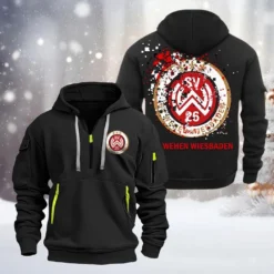 Wehen Wiesbaden Hoodie Half Zipper, Gift For Wehen Wiesbaden Fan BDE051626463 - Black