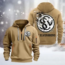 SV Elversberg Hoodie Half Zipper, Gift For SV Elversberg Fan BDE051626465 - Khaki