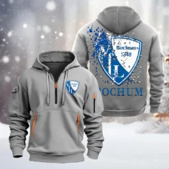 VfL Bochum Hoodie Half Zipper, Gift For VfL Bochum Fan BDE051626466 - Gray