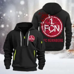 FC Nurnberg Hoodie Half Zipper, Gift For FC Nurnberg Fan BDE051626467 - Black