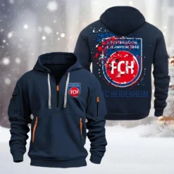 FC Heidenheim Hoodie Half Zipper, Gift For FC Heidenheim Fan BDE051626468 - Vavy