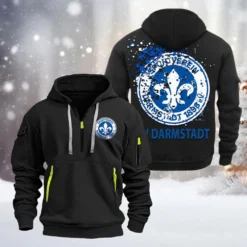 Darmstadt 98 Hoodie Half Zipper, Gift For Darmstadt 98 Fan BDE051626470 - Black