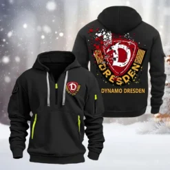 Dynamo Dresden Hoodie Half Zipper, Gift For Dynamo Dresden Fan BDE051626473 - Black