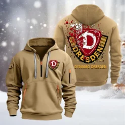 Dynamo Dresden Hoodie Half Zipper, Gift For Dynamo Dresden Fan BDE051626473 - Khaki