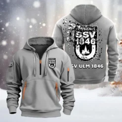 SSV Ulm 1846 Fussball Hoodie Half Zipper, Gift For SSV Ulm 1846 Fussball Fan BDE051626474 - Gray