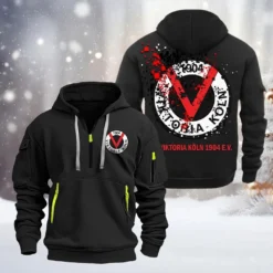 Viktoria Koln Hoodie Half Zipper, Gift For Viktoria Koln Fan BDE051626476 - Black