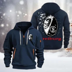 SC Freiburg Hoodie Half Zipper, Gift For SC Freiburg Fan BDE051626477 - Vavy