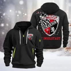 FC Ingolstadt Hoodie Half Zipper, Gift For FC Ingolstadt Fan BDE051626480 - Black