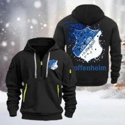 TSG Hoffenheim Hoodie Half Zipper, Gift For TSG Hoffenheim Fan BDE051626487 - Black