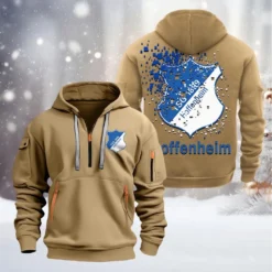 TSG Hoffenheim Hoodie Half Zipper, Gift For TSG Hoffenheim Fan BDE051626487 - Khaki