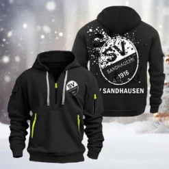 SV Sandhausen Hoodie Half Zipper, Gift For SV Sandhausen Fan BDE051626491 - Black