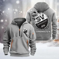 SV Sandhausen Hoodie Half Zipper, Gift For SV Sandhausen Fan BDE051626491 - Gray