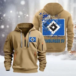 Hamburger SV Hoodie Half Zipper, Gift For Hamburger SV Fan BDE051626492 - Khaki
