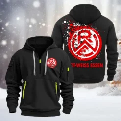 Rot-Weiss Essen e.V Hoodie Half Zipper, Gift For Rot-Weiss Essen e.V Fan BDE051626494 - Black