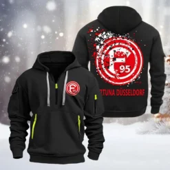 Fortuna Dusseldorf Hoodie Half Zipper, Gift For Fortuna Dusseldorf Fan BDE051626495 - Black