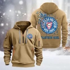 Holstein Kiel Hoodie Half Zipper, Gift For Holstein Kiel Fan BDE051626497 - Khaki