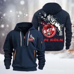 FC Koln Hoodie Half Zipper, Gift For FC Koln Fan BDE051626499 - Vavy