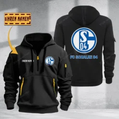 Schalke 04 Hoodie Haft Zipper, Gift For Schalke 04 Fan BDE051725557-Black