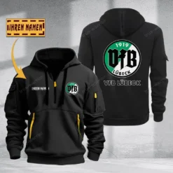 VfB Lübeck Hoodie Haft Zipper, Gift For VfB Lübeck Fan BDE051725569-Black