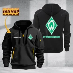 Werder Bremen Hoodie Haft Zipper, Gift For Werder Bremen Fan BDE051725605-Black
