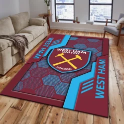 West Ham United FC Rug, Gift for West Ham United FC fan ELP10052225016