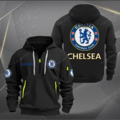 Chelsea Hoodie Half Zipper, Gift for Chelsea fan EPL14052225000 - Black