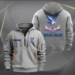 Crystal Palace Hoodie Half Zipper, Gift for Crystal Palace fan EPL14052225003 - Grey