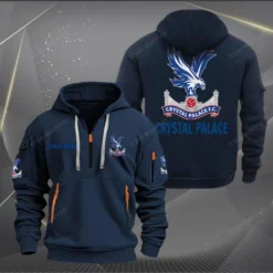 Crystal Palace Hoodie Half Zipper, Gift for Crystal Palace fan EPL14052225003 - Navy