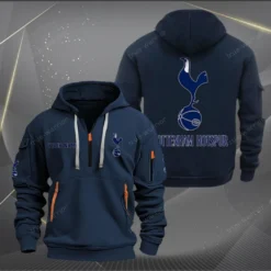 Tottenham Hotspur Hoodie Half Zipper, Gift for Tottenham Hotspur fan EPL14052225005 - Navy