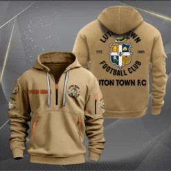 Luton Town Hoodie Half Zipper, Gift for Luton Town fan EPL14052225006 - Khaki