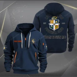 Luton Town Hoodie Half Zipper, Gift for Luton Town fan EPL14052225006 - Navy