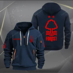 Nottingham Forest Hoodie Half Zipper, Gift for Nottingham Forest fan EPL14052225007 - Navy
