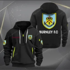 Burnley Hoodie Half Zipper, Gift for Burnley fan EPL14052225008 - Black