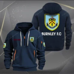 Burnley Hoodie Half Zipper, Gift for Burnley fan EPL14052225008 - Navy