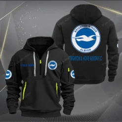 Brighton & Hove Albion Hoodie Half Zipper, Gift for Brighton & Hove Albion fan EPL14052225009 - Black