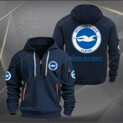 Brighton & Hove Albion Hoodie Half Zipper, Gift for Brighton & Hove Albion fan EPL14052225009 - Navy