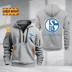 Schalke 04 Hoodie Haft Zipper, Gift For Schalke 04 Fan BDE051725557-Gray