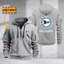 DSC Arminia Bielefeld Hoodie Haft Zipper, Gift For DSC Arminia Bielefeld Fan BDE051725558-Gray