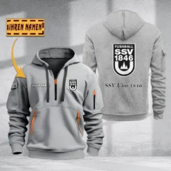 SSV Ulm 1846 Hoodie Haft Zipper, Gift For SSV Ulm 1846 Fan BDE051725559-Gray