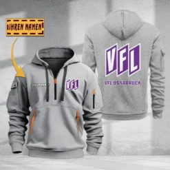 VfL Osnabruck Hoodie Haft Zipper, Gift For VfL Osnabruck Fan BDE051725560-Gray